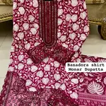 Shocking pink Colour Farshi Shalwar 3 pc Stitched Banadora Suit by Faroza Collection Avaliable in 12 More Colours 2