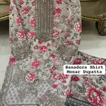 Rose Gold Colour Farshi Shalwar 3 pc Stitched Banadora Suit by Faroza Collection Avaliable in 12 More Colours 2