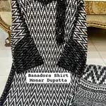 Black Color Banadora 3-pc Digital Printed Suit With Monar Duppata Available in Different Colours 2