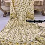 Viral yellow Color Banadora Maxi 3 Pc Digital Printed With Monar Duppata 2