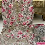 Rose Gold Colour  Embroidered Daman + Gala Stitched Bandora 3 pc  Suit With Monar Duppata by Faroza Collection 2
