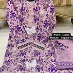 Babi pink Colour Lawn 3-pc Embroidered  Stitched Suit With Monar Duppata 2