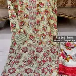 Pista Colour Lawn 3 Pc Printed Stitched suit with monar Duppata Standard Size 2