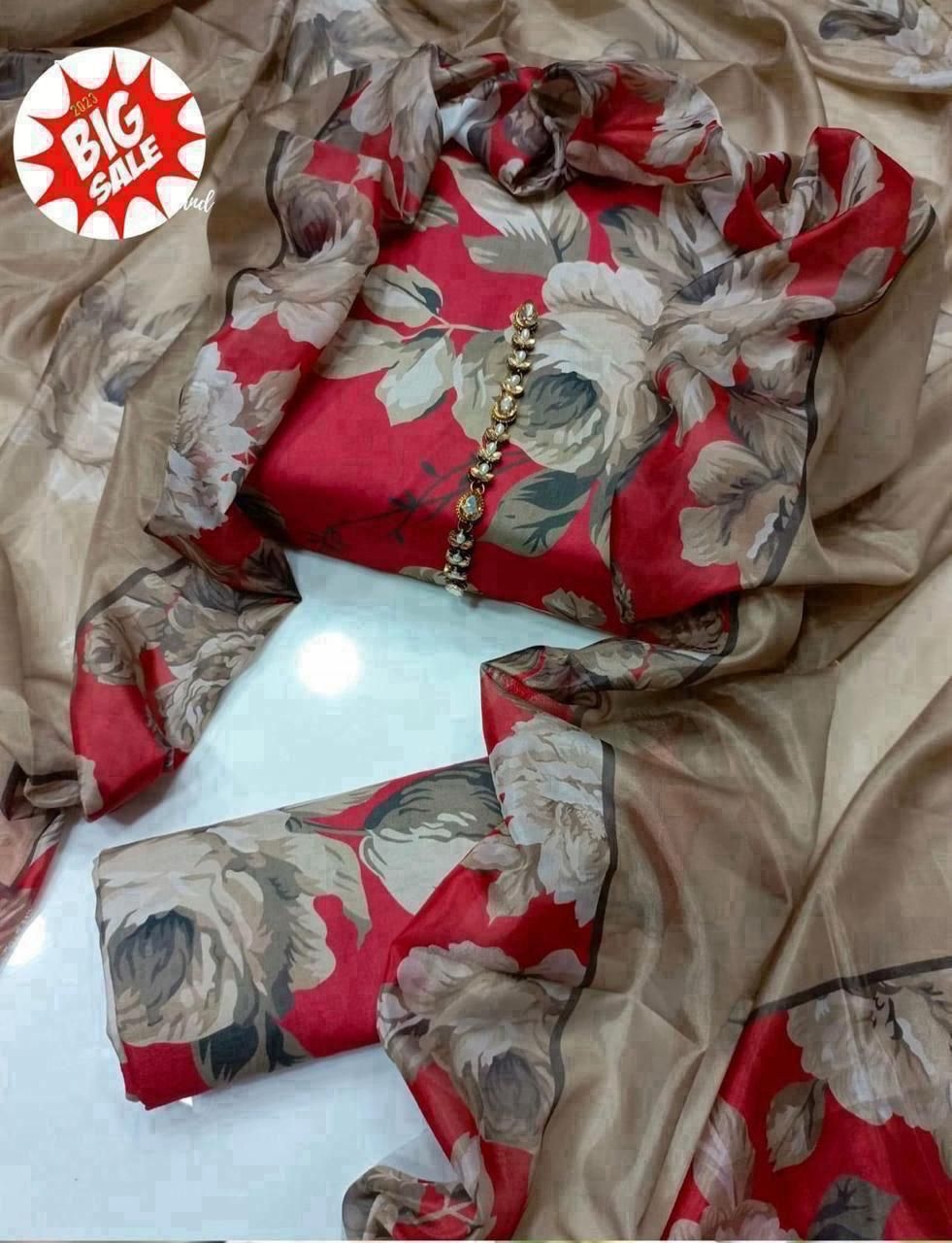 3 PICECE Suit Digital Printed For Girls alternate view