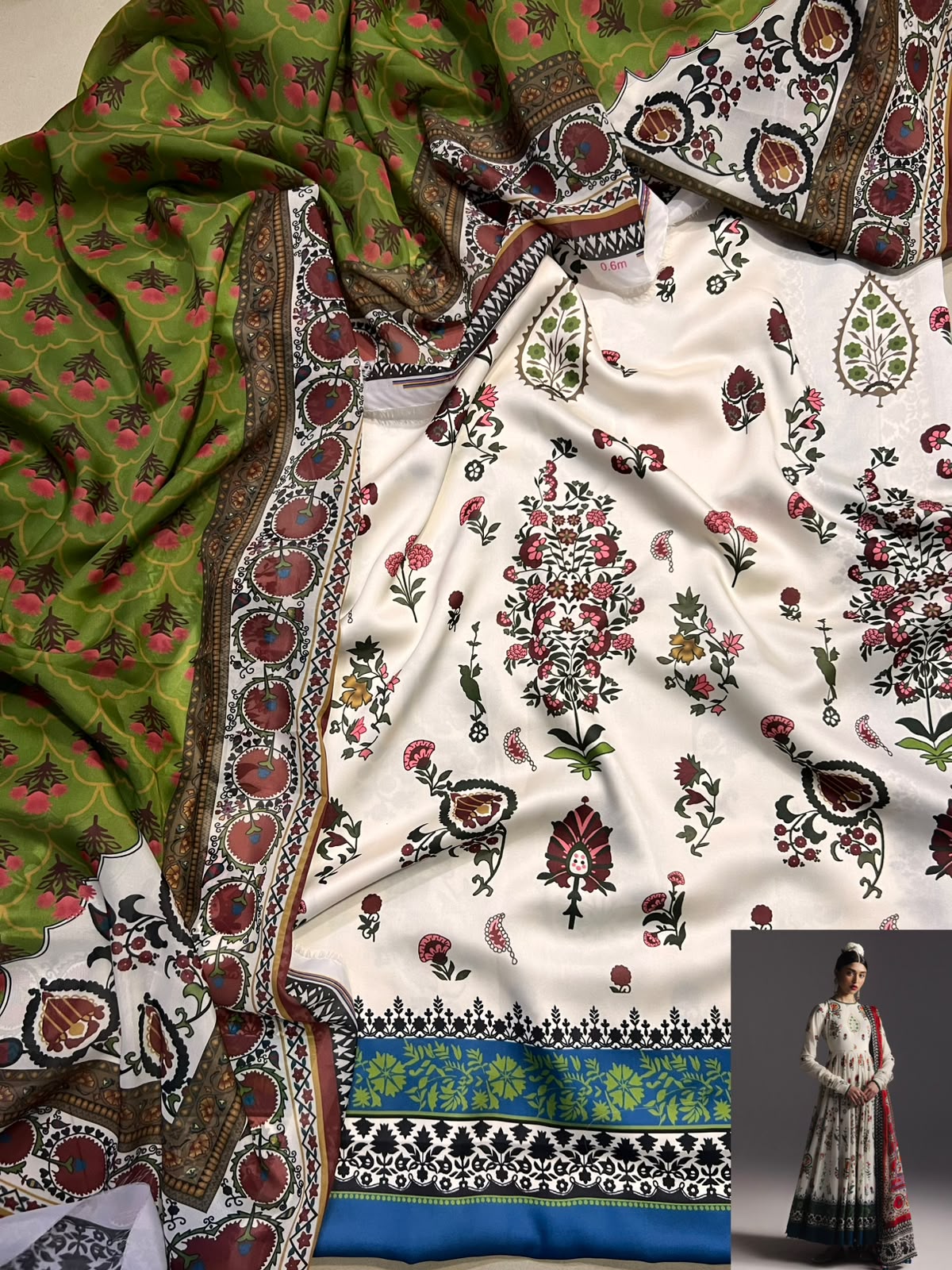 3 pcs Frock | Unstitched |Digital Print alternate view