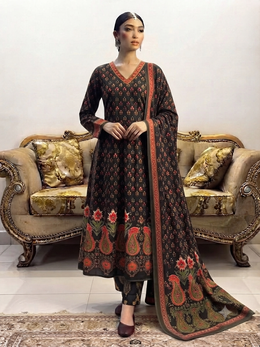 3pcs Frok Digital Print