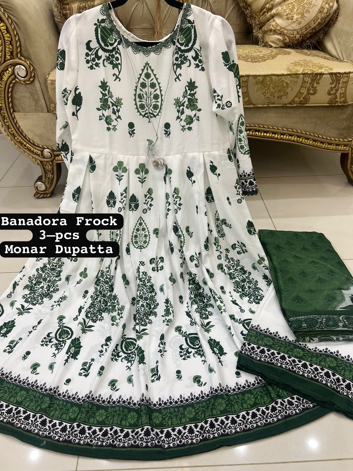 FROCK 3pc : stitched Digital print alternate view