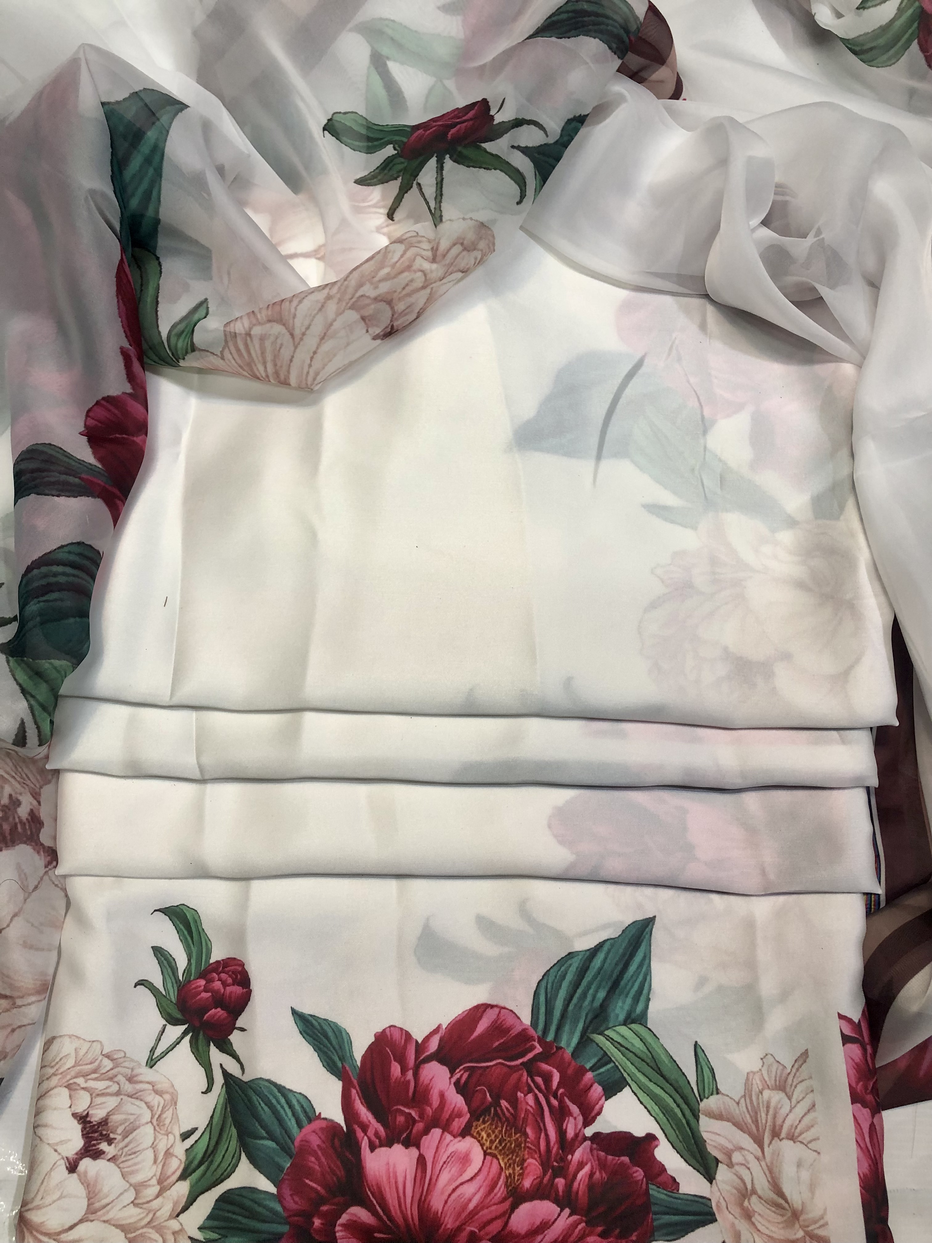 Digital printed unstitched 3pc  alternate view