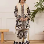 Unstitched suit printed 3pcs 1