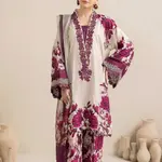 Digital print unstitched suit 3pcs 1