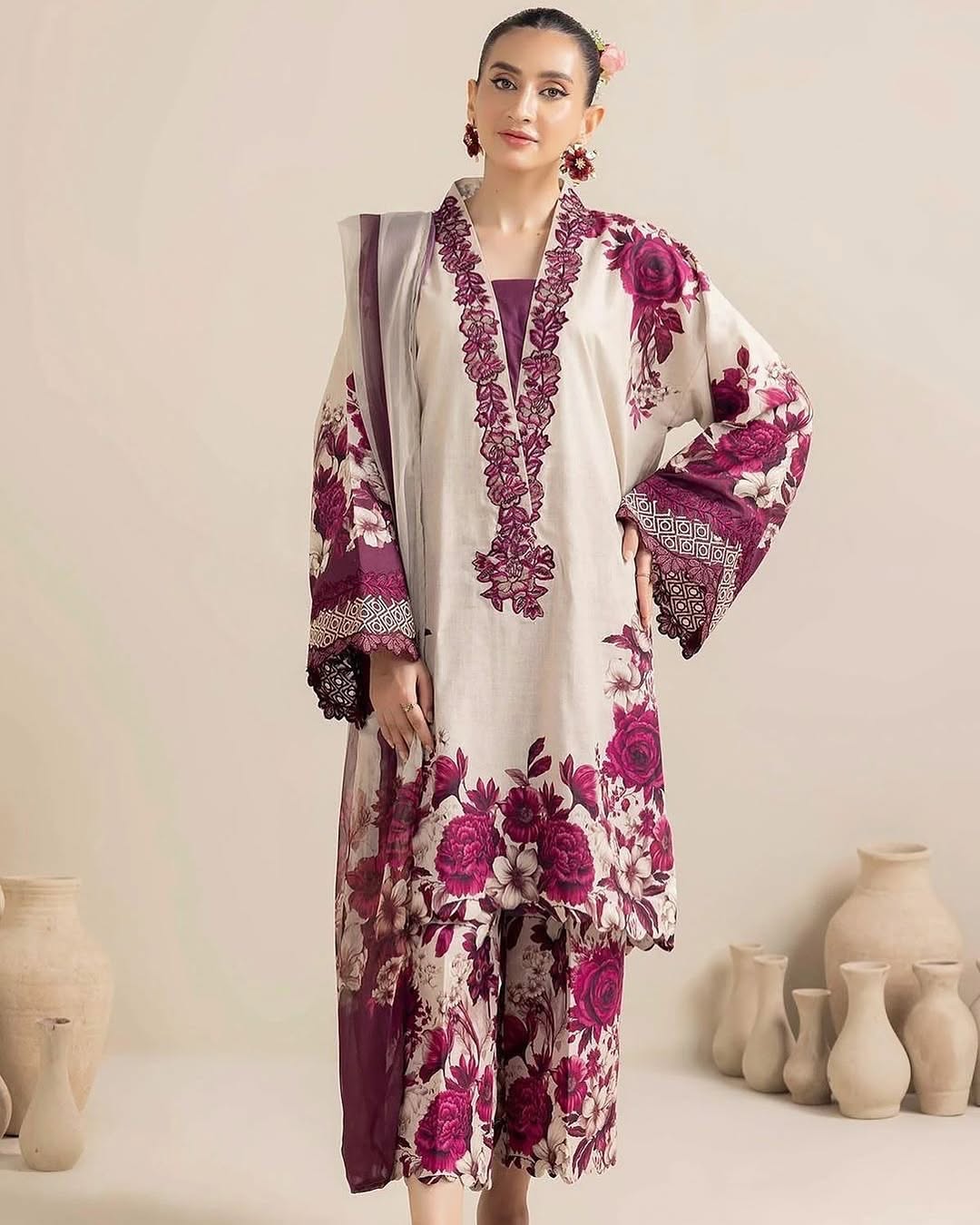 Digital print unstitched suit 3pcs⚡️