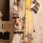 Printed suit unstitched 3pcs 1